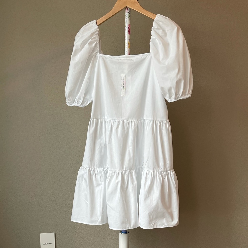 H&M Oversized Puff Sleeved Cotton A-Line DRESS - Picture 9 of 13